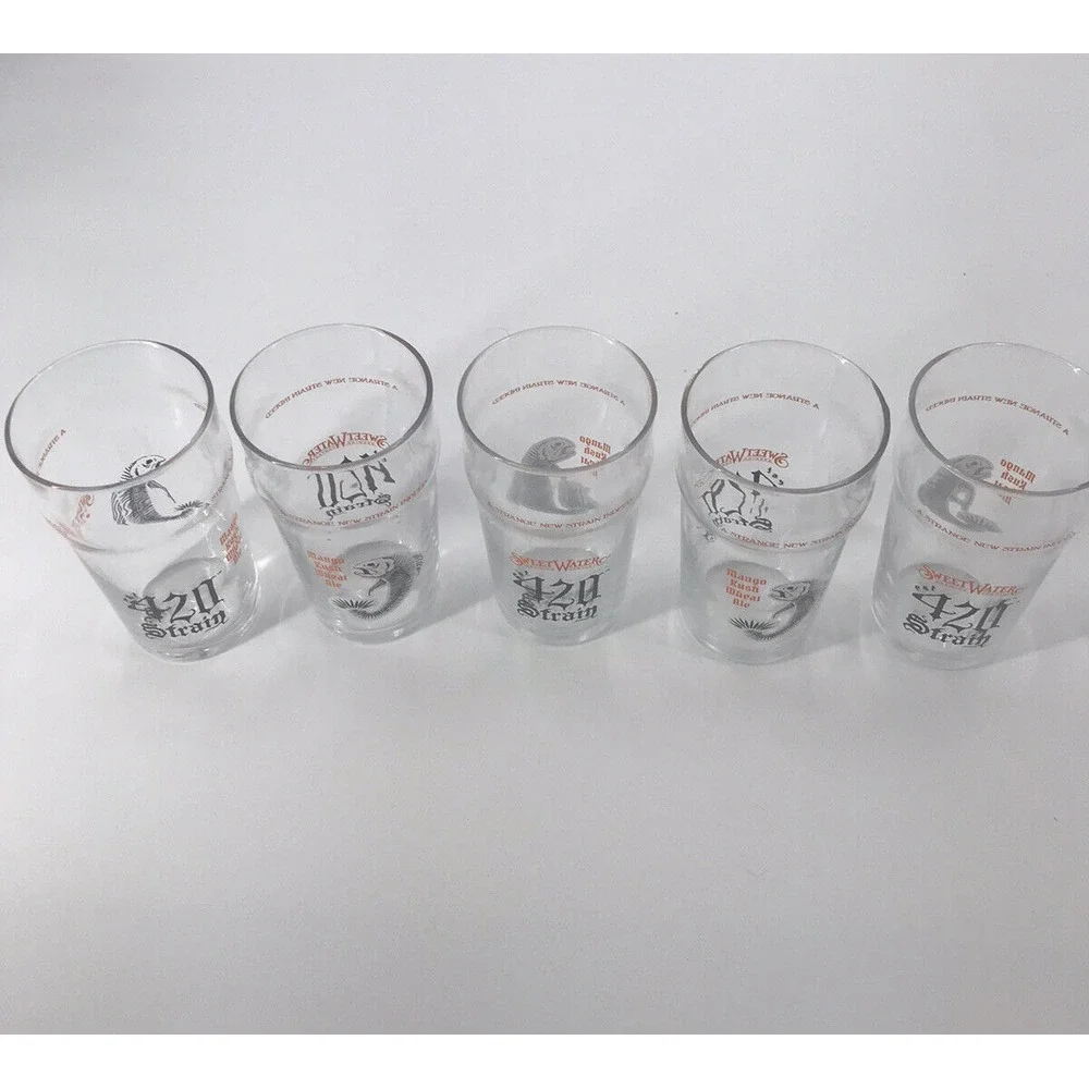 Sweet Water Brewing Company 420 Wheat Ale Pilsner Glasses  Kush 16‎ Oz Lot Of 6